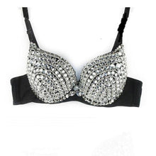 Load image into Gallery viewer, Exotic Punk Style Rhinestones Bra - SexyBling