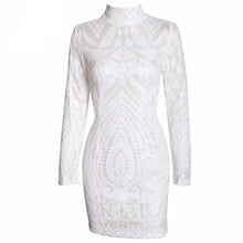Load image into Gallery viewer, Hot Long Sleeve Club Metallic Dress - SexyBling