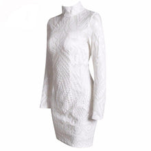 Load image into Gallery viewer, Hot Long Sleeve Club Metallic Dress - SexyBling