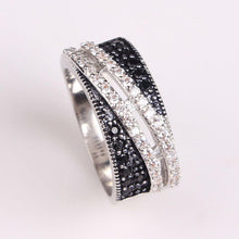 Load image into Gallery viewer, White/Black Zirconia Ring - SexyBling