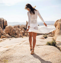 Load image into Gallery viewer, Cozy High Quality Long Lace Cover up - SexyBling