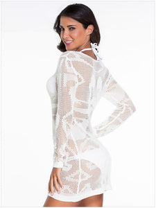Summer Knitted Crochet Bikini Cover up - SexyBling