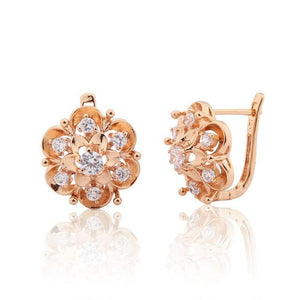 Exquisite Flower Hoop Earrings - SexyBling