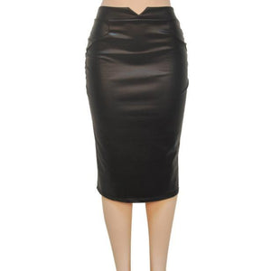 Vintage High Waisted Slim Pencil Skirt - SexyBling