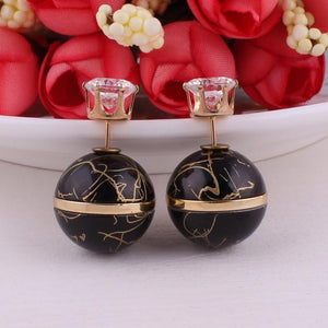 Double Sides Pearl Earrings - SexyBling