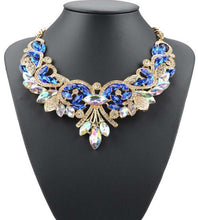 Load image into Gallery viewer, Multi-color Crystal Statement Necklace - SexyBling
