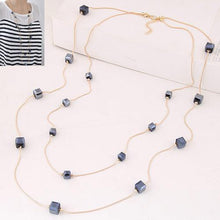 Load image into Gallery viewer, Gold Crystal Layered Necklace - SexyBling