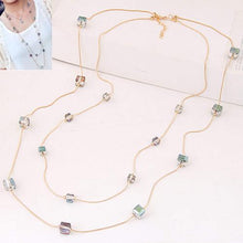 Load image into Gallery viewer, Gold Crystal Layered Necklace - SexyBling
