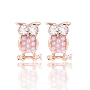 Austrian Crystal Owl Earrings - SexyBling