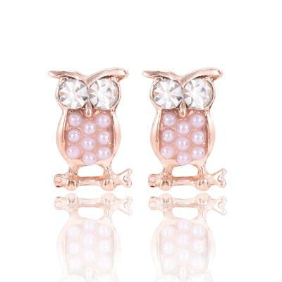 Austrian Crystal Owl Earrings - SexyBling