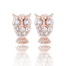 Load image into Gallery viewer, Austrian Crystal Owl Earrings - SexyBling