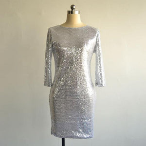 Sexy Slim O Neck Bodycon Party Dress - SexyBling