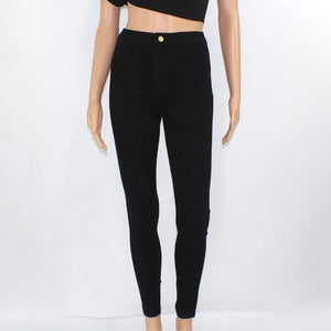 Casual High Waisted Skinny Jeans - SexyBling