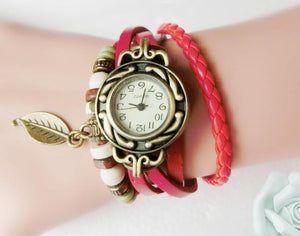 Multicolor Genuine Leather Wristwatch - SexyBling