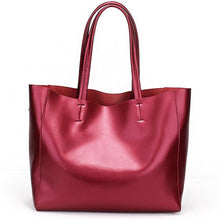 Load image into Gallery viewer, Genuine Leather Elegant Tote Satchel Shoulder Bag - SexyBling