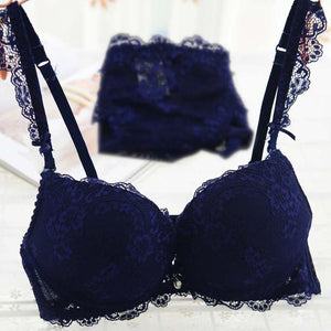 Feisty Lace Push up Bra & Panty Set - SexyBling