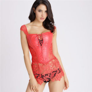 Sexy Leather Waist Trainer Corset - SexyBling