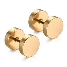 Load image into Gallery viewer, Double Sided Round Bolt Earrings - SexyBling