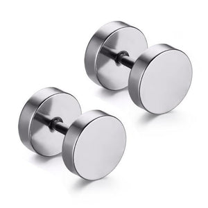 Double Sided Round Bolt Earrings - SexyBling