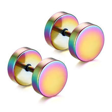 Load image into Gallery viewer, Double Sided Round Bolt Earrings - SexyBling