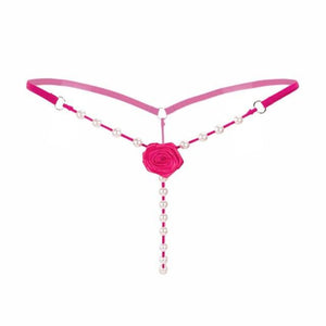 Hot Pearl Flower Low Waist G-String - SexyBling