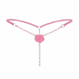 Hot Pearl Flower Low Waist G-String - SexyBling