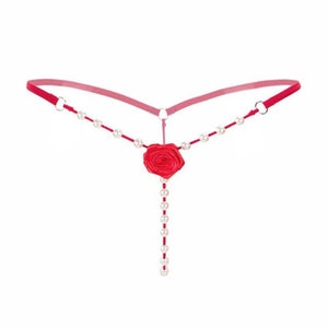 Hot Pearl Flower Low Waist G-String - SexyBling