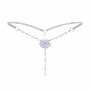 Hot Pearl Flower Low Waist G-String - SexyBling