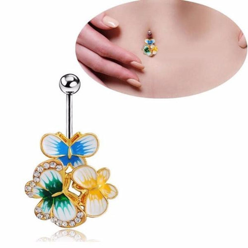 Retro love Navel Button Ring - SexyBling