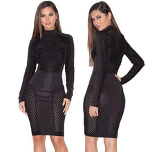 Load image into Gallery viewer, Exotic Mesh Stretchy Patchwork Bodycon - SexyBling