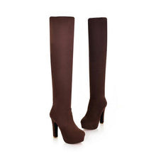 Load image into Gallery viewer, Over the Knee Sexy Thin High Heel Platform  Boots - SexyBling