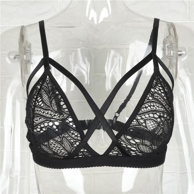 Diva Crochet Lace Flower Bralette - SexyBling