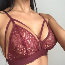 Load image into Gallery viewer, Diva Crochet Lace Flower Bralette - SexyBling