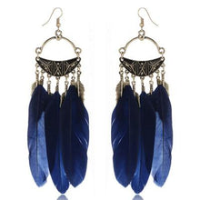 Load image into Gallery viewer, Feather Pendant Dangle Earrings - SexyBling