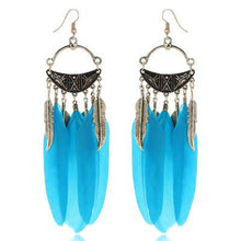 Load image into Gallery viewer, Feather Pendant Dangle Earrings - SexyBling
