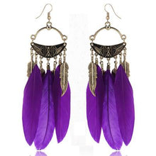Load image into Gallery viewer, Feather Pendant Dangle Earrings - SexyBling