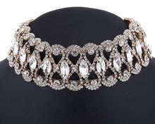 Load image into Gallery viewer, Crystal Rhinestone Statement Choker Necklace - SexyBling