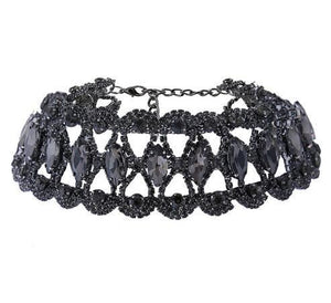 Crystal Rhinestone Statement Choker Necklace - SexyBling