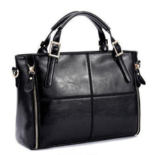 Load image into Gallery viewer, Fashion patchwork designer cattle split leather bag - SexyBling