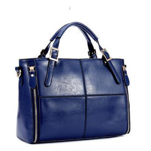 Load image into Gallery viewer, Fashion patchwork designer cattle split leather bag - SexyBling