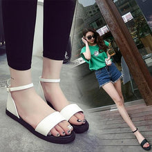Load image into Gallery viewer, Summer Style Flat Heel Soft Leather Gladiator Sandals - SexyBling