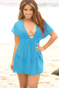 Sexy Deep V-Neck Bikini Cover Up - SexyBling