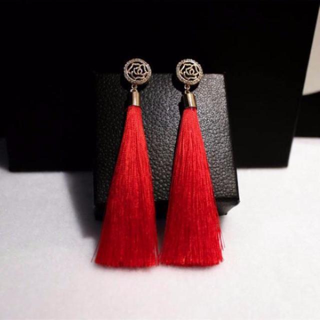 Rhinestone Crystal Long Earrings - SexyBling