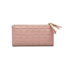 Load image into Gallery viewer, Elegant Leather Plaid Embossed Wallet - SexyBling