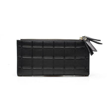 Load image into Gallery viewer, Elegant Leather Plaid Embossed Wallet - SexyBling