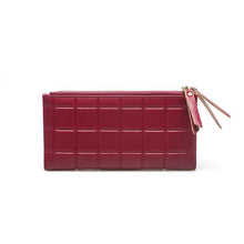 Load image into Gallery viewer, Elegant Leather Plaid Embossed Wallet - SexyBling