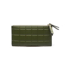 Load image into Gallery viewer, Elegant Leather Plaid Embossed Wallet - SexyBling