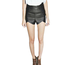 Load image into Gallery viewer, Faux Leather High Waisted Slim Shorts - SexyBling