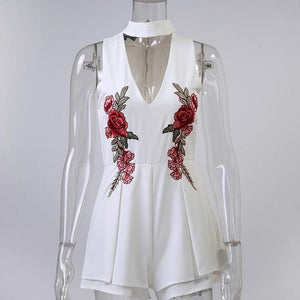 Cute V-Neck Floral Romper - SexyBling