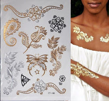 Load image into Gallery viewer, Metallic Waterproof Temporary Tattoo - SexyBling